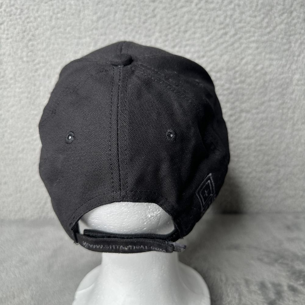 5.11 Tactical Hat Cap Strap‎ Back Black Gray Embroidered Logo Mens 2010 Outdoor - Picture 5 of 13